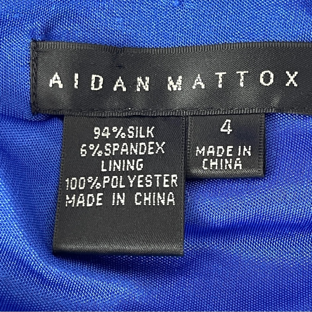 Aidan Mattox Dress Royal Blue Size 4 - Picture 8 of 9